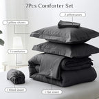 JOLLYVOGUE King Comforter Set, Ultra-Soft Bed in a Bag King Size 7 Pieces - Image 5