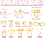 FASHEWELRY Alloy Bowknot Charms Links Golden Bow Tie Connector Charms Metal Bow - Image 5