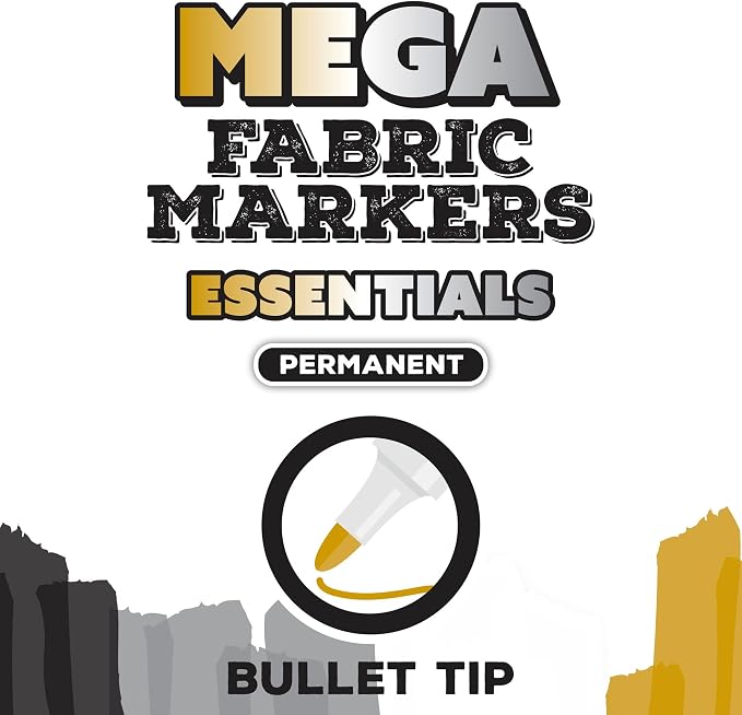 TULIP Mega Fabric Markers 4 Pack, Essentails - Image 6