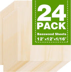 Basswood Sheets 12"x12"x1/16, 1.5mm Basswood by Unknown