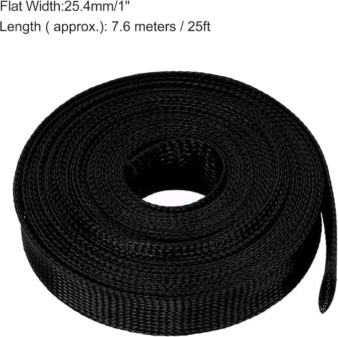 uxcell Expandable Sleeving, 1-inch 25ft Cable Sleeve - Image 3