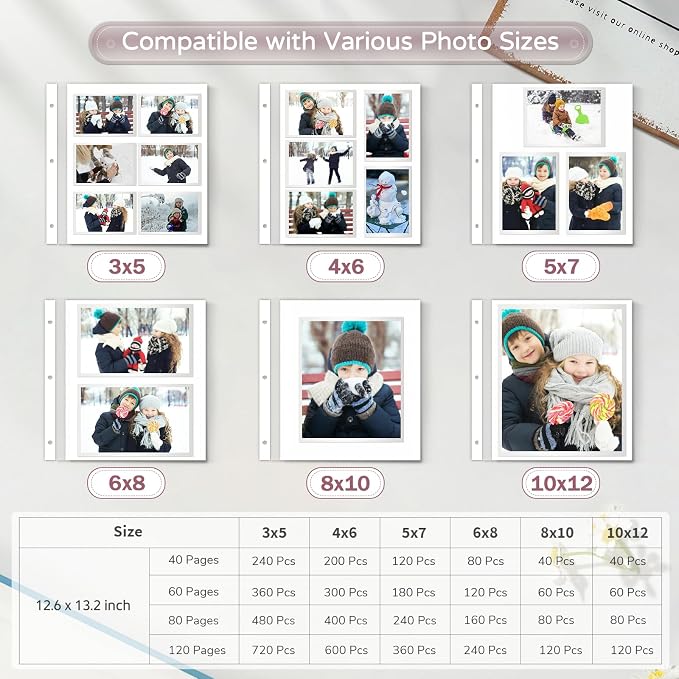 Popotop Large Photo Album Self Adhesive 4x6 5x7 8x10 Scrapbook Album DIY - Image 8