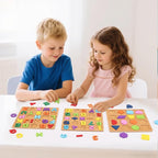 Alphabet Wooden Puzzles for Toddlers 3-5, Number and Shape Puzzle, Preschool - Image 3