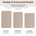 Yoofoss Pack and Play Sheets Fitted, Mini Crib Sheets 2-Pack - Image 3