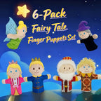 6 Pcs Fairy Tale Finger Puppets Set, 4 inch Fairy Tale Members Soft Plush Hand - Image 5