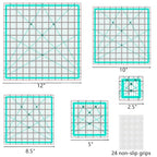 5 Quilting Rulers, Square Ruler Quilting Templates - Image 6