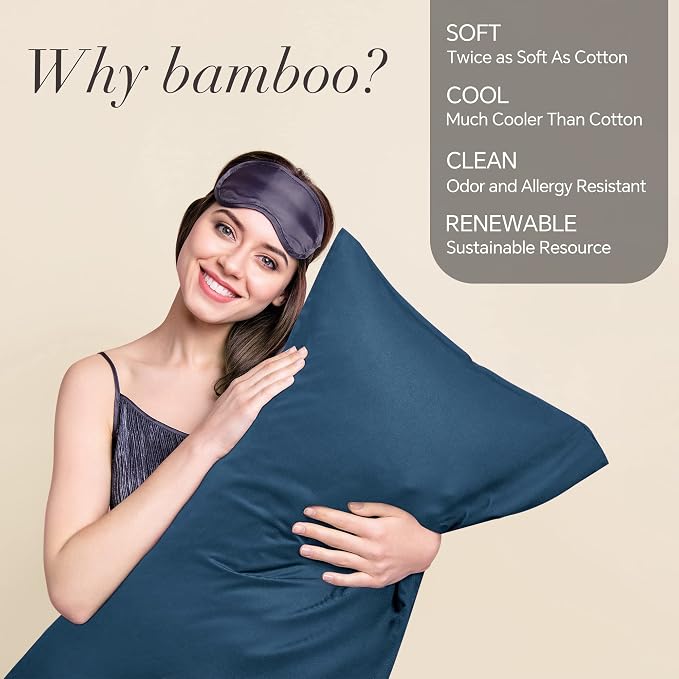 BEDELITE Body Pillow Cover, 20x54 Inches, Rayon Made from Bamboo, Breathable & - Image 2