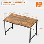 Sweetcrispy 47-Inch Small Computer Desk - Image 3