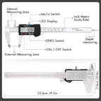 Electronic Digital Caliper Measuring Tool, Stainless Steel Vernier Caliper - Image 8