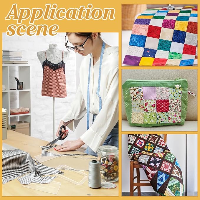 BENECREAT 8pcs Rectangle Quilting Template, 5x2.5/ 6x3/ 7.5x4/ 8.5x5 inch - Image 6