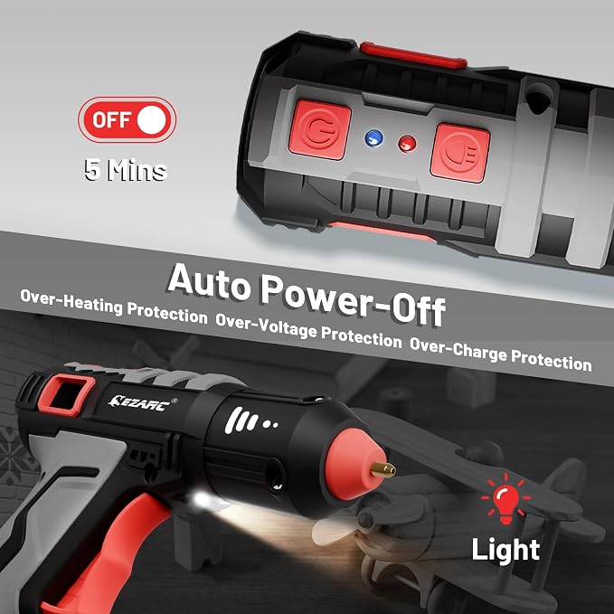 EZARC Cordless Hot Glue Gun, 15s Fast Heating 12V Mini Glue Gun - Image 5