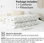 LEMIROE Botanical Cotton Comforter Twin Size - Image 7