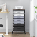 SYKIARIOL Rolling Cart with Drawers, Utility Cart With 8 Drawers and Wooden - Image 8