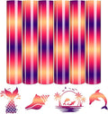 Tintnut Orange Purple Gradient Heat Transfer Vinyl, Ombre pattern PU HTV Sheets by Tintnut