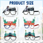 Pajean 36 Pcs New York Party Decorations Eyeglasses Themed Paper Glasses New - Image 2