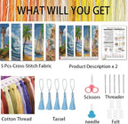 5 Pack Beach Scenery Cross Stitch Bookmark Kit - Image 4