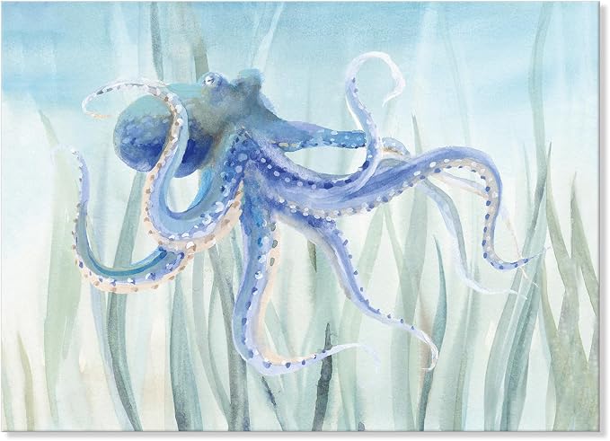 Ocean Wall Decor Octopus Canvas Wall Art by JAPOART