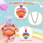 Uiifan 100 Pcs Sand Art Bottle Necklaces Bulk Sand Art Craft Kits - Image 3