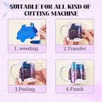 Tintnut Holographic Permanent Vinyl Metallic Adhesive Vinyl 10 Pcs 12x12in | - Image 3