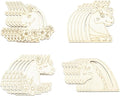 24 Pcs Unfinished Wood Unicorn Cutouts Wood Frame Embellishments by URURLIFEHALL