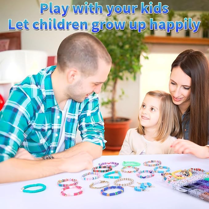 AIPRIDY Girls Toys Bracelet Making Kit, Clay Beads Jewelry Activity Kit - Image 5