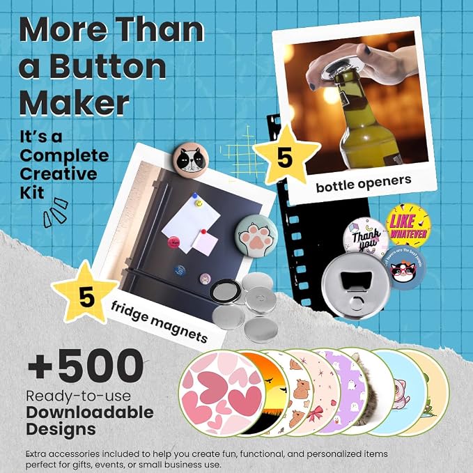 Button Maker Machine 2.25 Inch Pin Maker Kit - Image 2