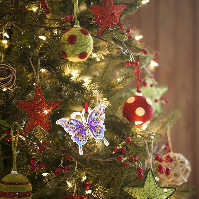 WaaHome Purple Butterfly Christmas Ornaments 2026 - Image 2