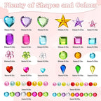 Lezmarket 3500 Pcs Gems for Kids Crafts, 10 Sheets Self Adhesive Jewels Stickers - Image 3