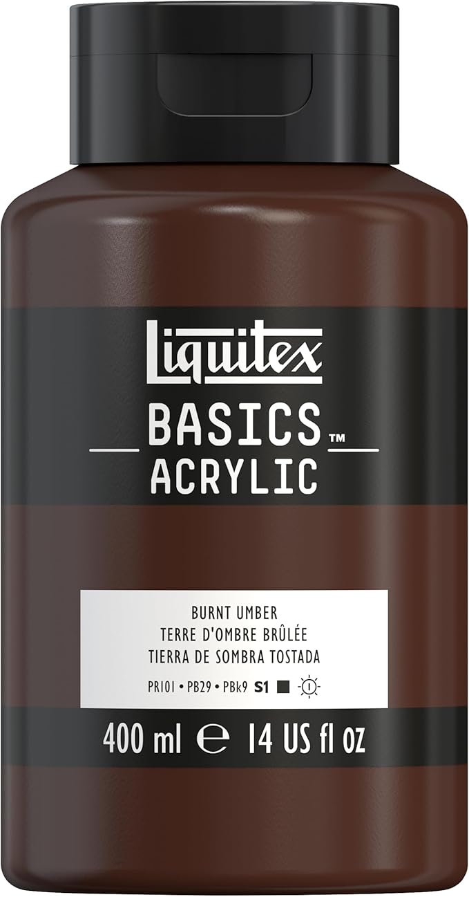 Liquitex BASICS Acrylic Paint, 400ml Bottle, Burnt Umber by Liquitex