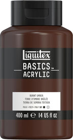 Liquitex BASICS Acrylic Paint, 400ml Bottle, Burnt Umber by Liquitex
