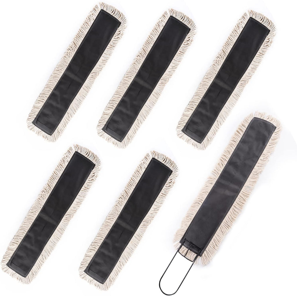 Matthew Cleaning 36'' High Strength Disposable Dust Mop Cotton Cut-end Yarn Mop Replacement Heads for Residential & Commercial Fit Standard Dust Mop Frames, Hardwood, Laminate, Concrete Floors 6Pack