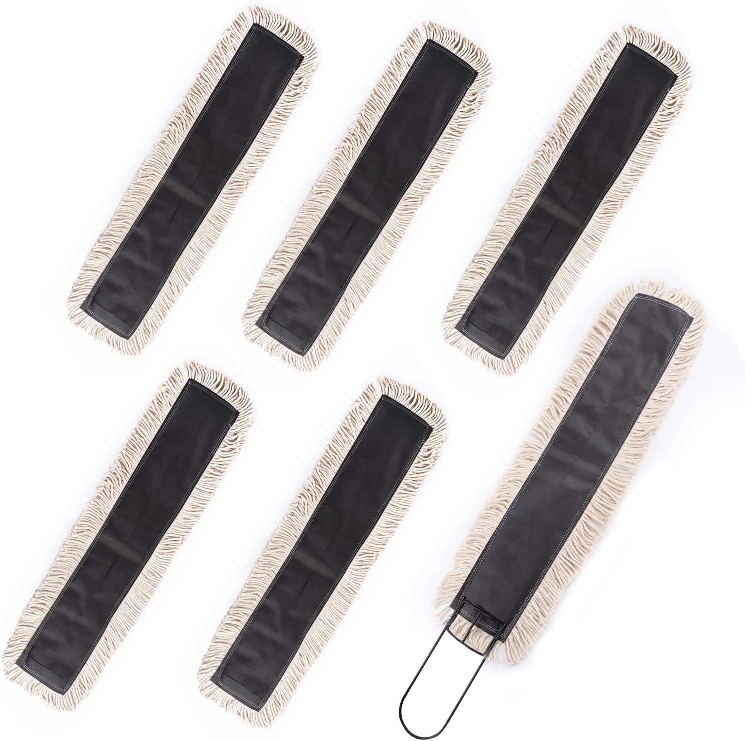 Matthew Cleaning 36'' High Strength Disposable Dust Mop Cotton Cut-end Yarn Mop Replacement Heads for Residential & Commercial Fit Standard Dust Mop Frames, Hardwood, Laminate, Concrete Floors 6Pack