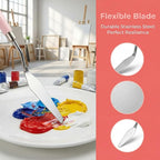 Palette Knife Set 5PCS Pink Handle Stainless Steel - Image 5