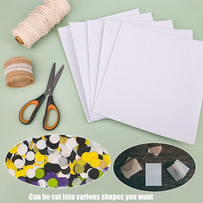 Savita 5pcs 25.4 x 22.8cm/10 x 9 inch 3mm Thick Felt Sheets, Stiff Felt Fabric - Image 4