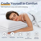 ROUMEA Pillows Standard Size Set of 4, Gusseted Bed Pillows 4 Pack, Luxury - Image 2
