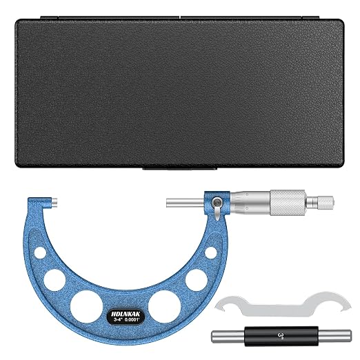 HDLNKAK Outside Micrometer Set, 3-4" Machinist Micrometer, 0.0001" Graduation - Image 6