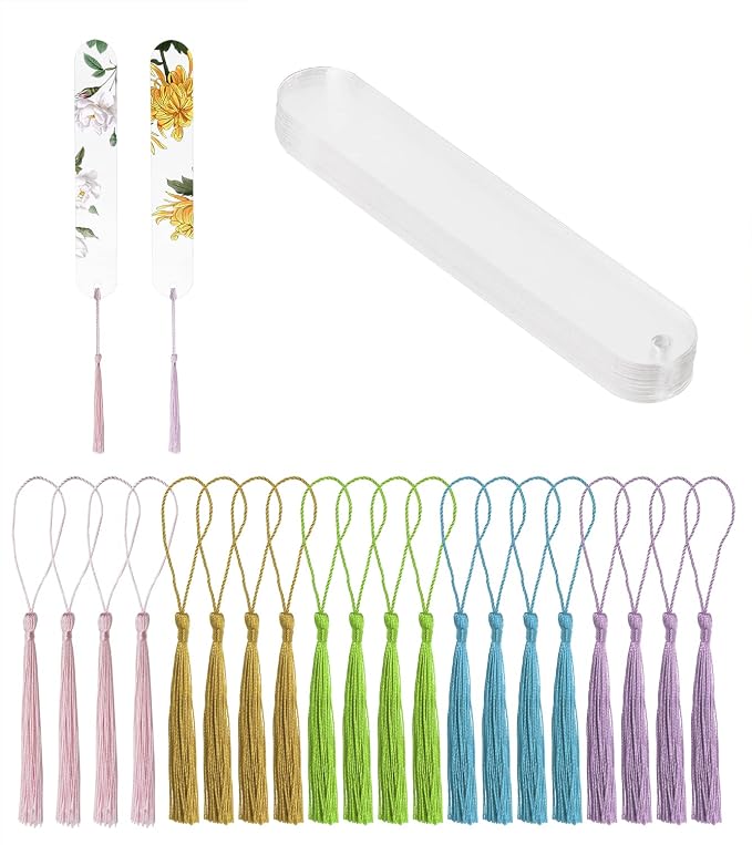 Blank Clear Acrylic Bookmarks Penta Angel 20Pcs Plastic Craft Transparent by PENTA+ANGEL