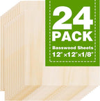 Basswood Sheets 12"x12"x1/8", 3mm Basswood by Unknown