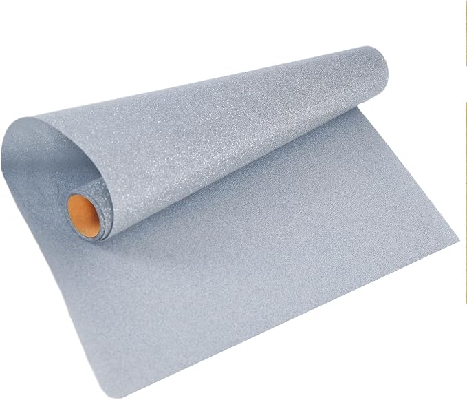 RENLITONG Silver Glitter Heat Transfer Vinyl - Image 5