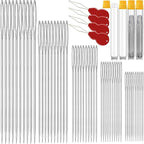 100 Pack Premium Large Eye Needles by JollMono