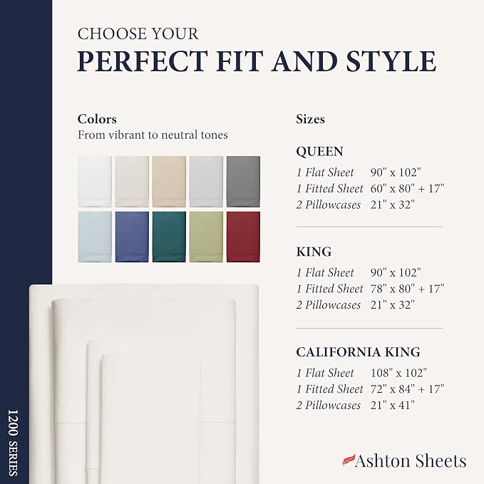 100% Egyptian Cotton King Size Sheets Set - Image 8