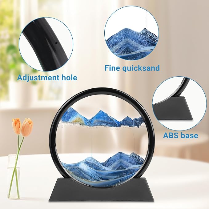 Meeitec Moving Sand Art, 3D Liquid Motion Deep Sea Sandscape Color Quicksand - Image 5