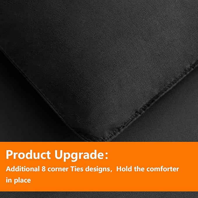 TAIMIT Dark Grey Twin Size Comforter Set - Image 5