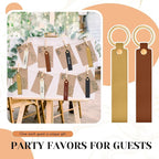 Wavyknot 100 Pcs PU Leather Keychain Blanks Bulk Laser Engraving Blanks - Image 6