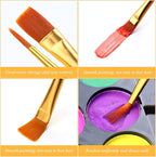 Acrylic Paint Brush Set, 4 Packs / 40 pcs Nylon Hair Brushes - Image 4