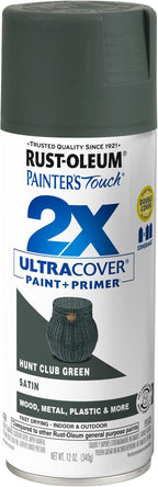 Rust-Oleum Painter's Touch 2X Spray Paint, Satin Hunt Club Green | Indoor and by Rust-Oleum