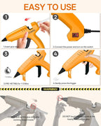 Full Size Hot Glue Gun with 10 Glue Sticks | 80W High-Power Fast Heating - Image 7