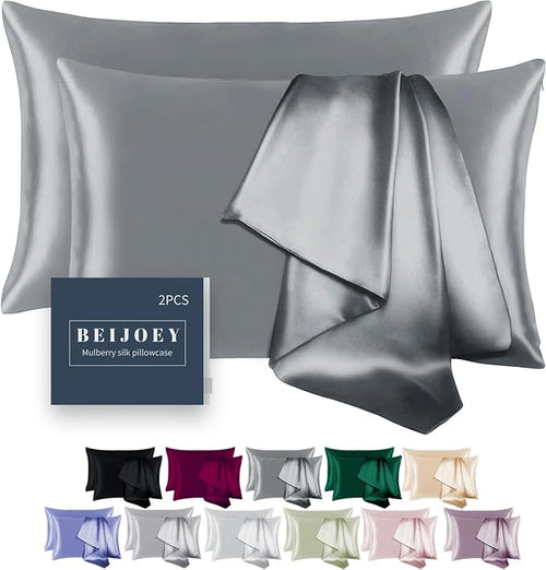 100% Mulberry Silk Pillowcase 2 Pack by BEIJOEY