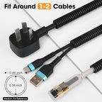 120 FT Wire Loom 3/8 Inch, Split Wire Loom Tubing Wire Conduit, Wire Protector - Image 2