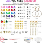 Redtwo 6200 Clay Beads Bracelet Making Kit, 24 Colors Flat Preppy Beads - Image 3